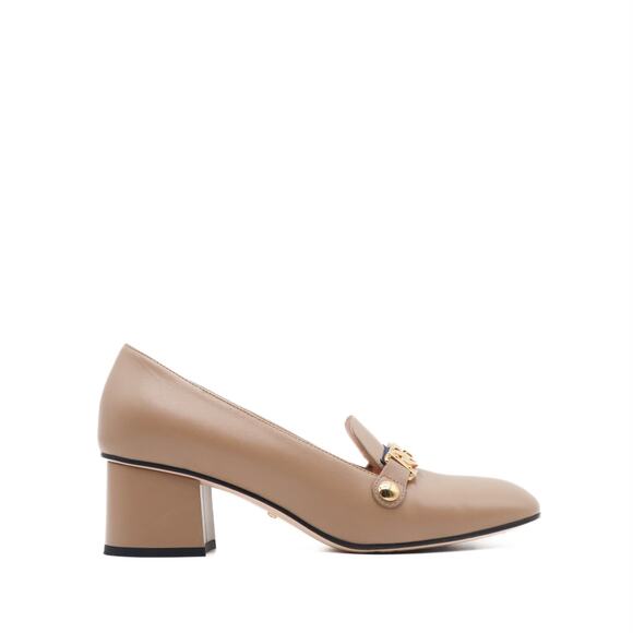 Gucci Sylvie Chain Heeled Loafers Size 39 - Picture 1 of 10